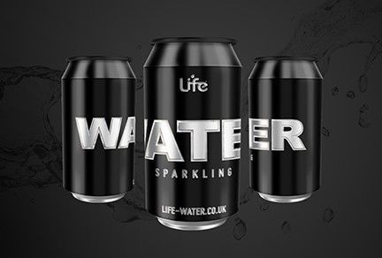 Super-sustainable Life Water in cans