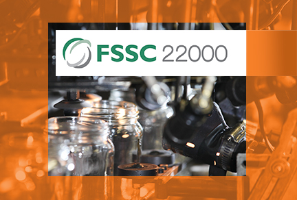 glass containers with the FSSC 22000 logo
